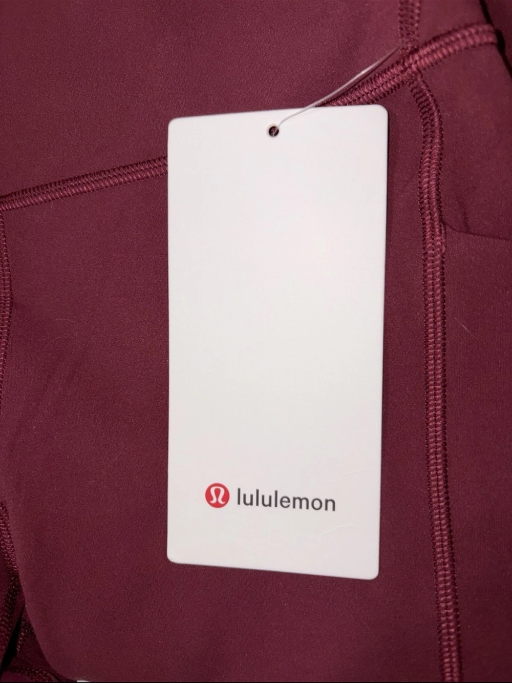 NWT*LULULEMON*SIZE 6*ALIGN HIGH RISE 25” PANT*POCKETS*AUTHENTIC*BURGUNDY BAY - Picture 4 of 16